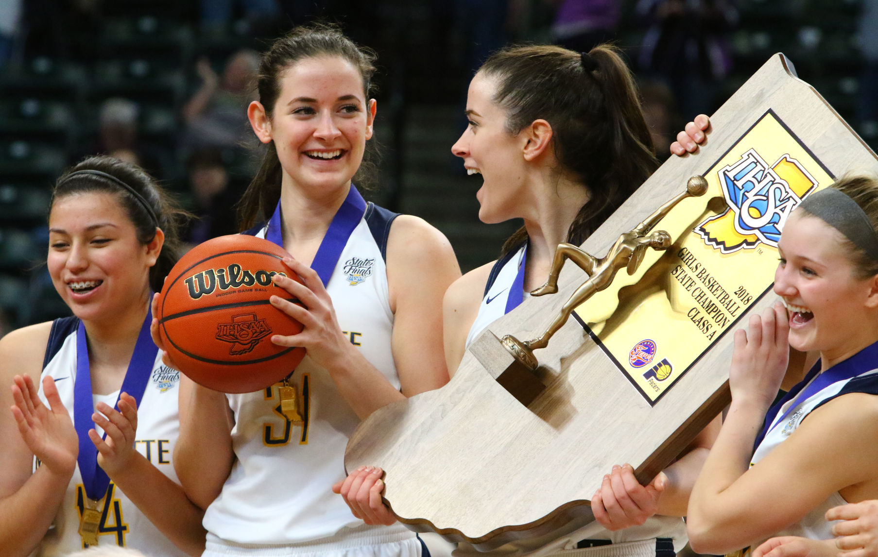 Gallery: Girls Basketball State Finals: Marquette Catholic vs. Vincennes Rivet